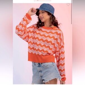 Divided H&M cropped colorful sweater